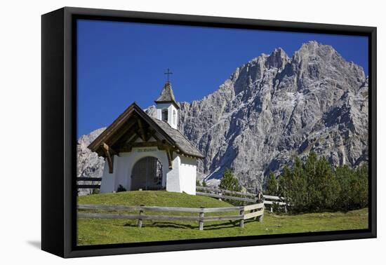 St. Barbara Chapel Near Biberwier in Tyrol, Mountain Scenery of the Mieminger Chain-Uwe Steffens-Framed Premier Image Canvas