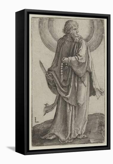 St Bartholomew, C.1511 (Engraving)-Lucas van Leyden-Framed Premier Image Canvas