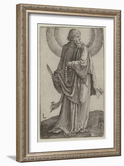 St Bartholomew, C.1511 (Engraving)-Lucas van Leyden-Framed Giclee Print