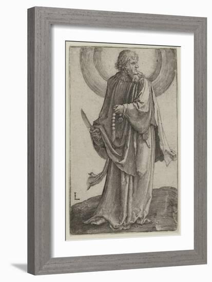 St Bartholomew, C.1511 (Engraving)-Lucas van Leyden-Framed Giclee Print