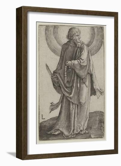 St Bartholomew, C.1511 (Engraving)-Lucas van Leyden-Framed Giclee Print