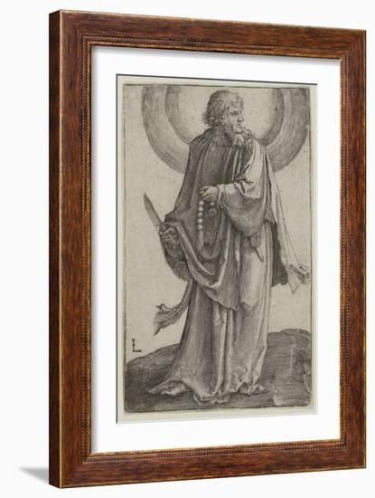 St Bartholomew, C.1511 (Engraving)-Lucas van Leyden-Framed Giclee Print