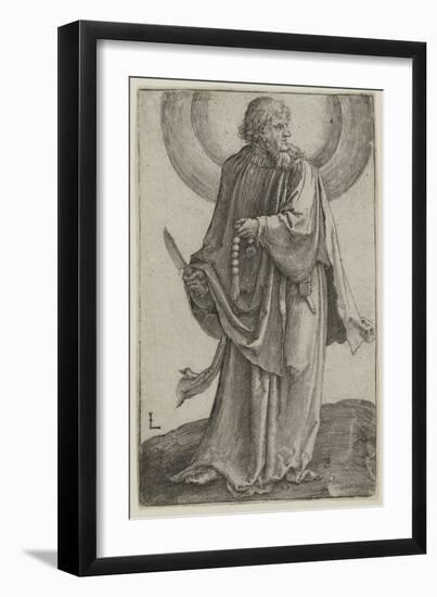 St Bartholomew, C.1511 (Engraving)-Lucas van Leyden-Framed Giclee Print