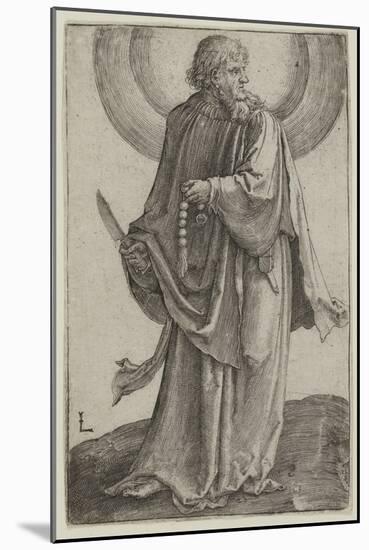 St Bartholomew, C.1511 (Engraving)-Lucas van Leyden-Mounted Giclee Print