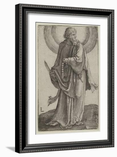St Bartholomew, C.1511 (Engraving)-Lucas van Leyden-Framed Giclee Print