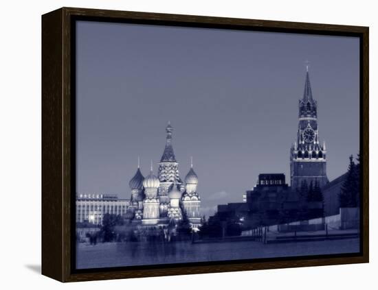 St. Basil's Cathedral and Kremlim, Red Square, Moscow, Russia-Jon Arnold-Framed Premier Image Canvas