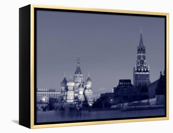 St. Basil's Cathedral and Kremlim, Red Square, Moscow, Russia-Jon Arnold-Framed Premier Image Canvas