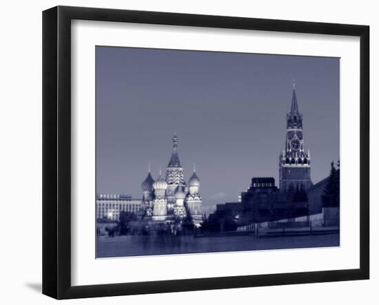 St. Basil's Cathedral and Kremlim, Red Square, Moscow, Russia-Jon Arnold-Framed Photographic Print