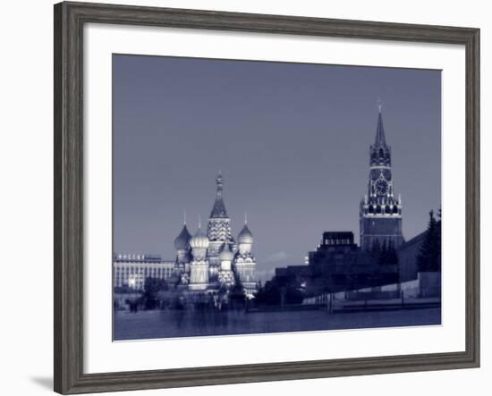 St. Basil's Cathedral and Kremlim, Red Square, Moscow, Russia-Jon Arnold-Framed Photographic Print