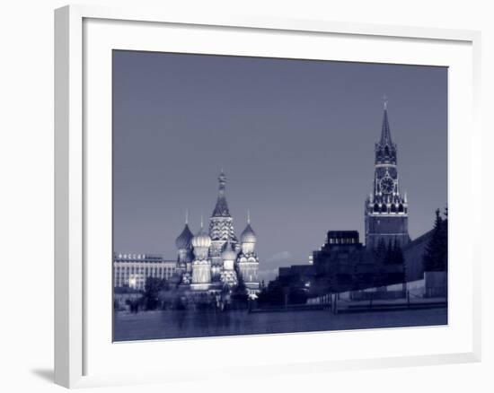 St. Basil's Cathedral and Kremlim, Red Square, Moscow, Russia-Jon Arnold-Framed Photographic Print