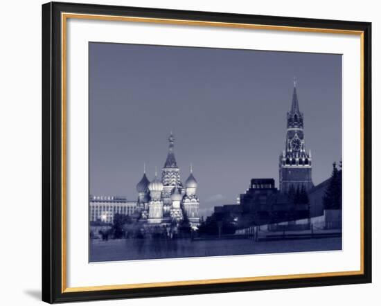 St. Basil's Cathedral and Kremlim, Red Square, Moscow, Russia-Jon Arnold-Framed Photographic Print