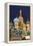 St. Basil's Cathedral and the statue of Kuzma Minin and Dmitry Posharsky lit up at night, UNESCO Wo-Miles Ertman-Framed Premier Image Canvas