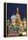 St. Basil's Cathedral and the statue of Kuzma Minin and Dmitry Posharsky lit up at night, UNESCO Wo-Miles Ertman-Framed Premier Image Canvas