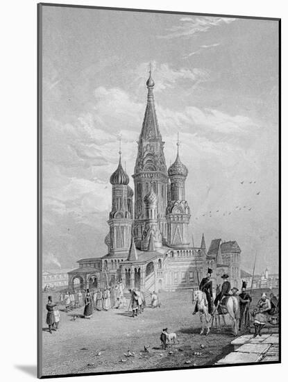 St. Basil's Cathedral, Moscow, Engraved by Turnbull, 1835 (Engraving)-Alfred Gomersal Vickers-Mounted Giclee Print