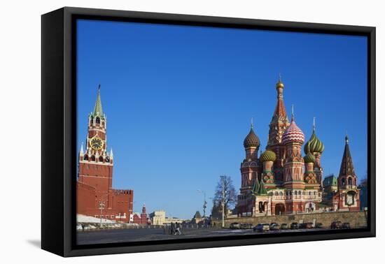 St. Basil's Cathedral, Red Square, UNESCO World Heritage Site, Moscow, Russia, Europe-Bruno Morandi-Framed Premier Image Canvas