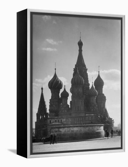 St. Basil's Russian Orthodox Cathedral in Red Square-Margaret Bourke-White-Framed Premier Image Canvas