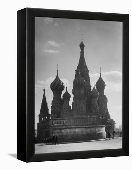 St. Basil's Russian Orthodox Cathedral in Red Square-Margaret Bourke-White-Framed Premier Image Canvas