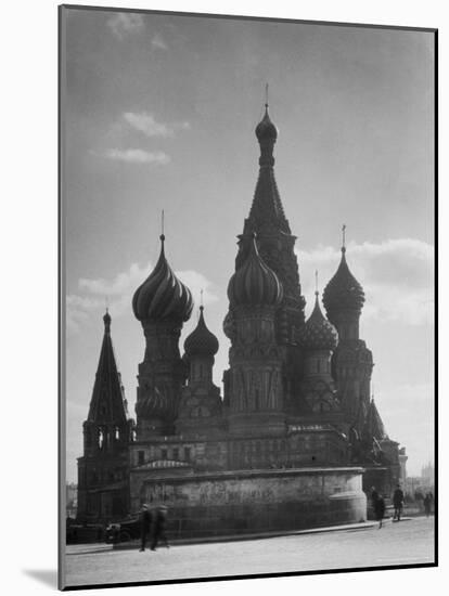 St. Basil's Russian Orthodox Cathedral in Red Square-Margaret Bourke-White-Mounted Photographic Print