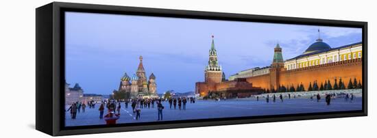 St Basils Cathedral and the Kremlin in Red Square, Moscow, Russia-Gavin Hellier-Framed Premier Image Canvas