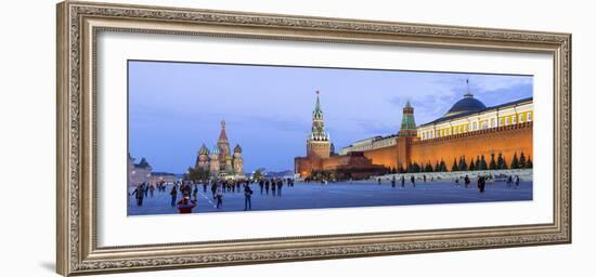 St Basils Cathedral and the Kremlin in Red Square, Moscow, Russia-Gavin Hellier-Framed Photographic Print