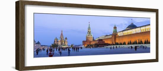 St Basils Cathedral and the Kremlin in Red Square, Moscow, Russia-Gavin Hellier-Framed Photographic Print