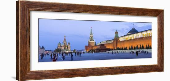 St Basils Cathedral and the Kremlin in Red Square, Moscow, Russia-Gavin Hellier-Framed Photographic Print