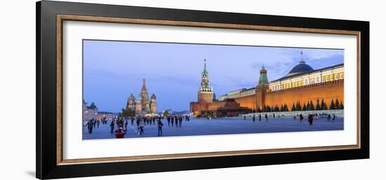 St Basils Cathedral and the Kremlin in Red Square, Moscow, Russia-Gavin Hellier-Framed Photographic Print