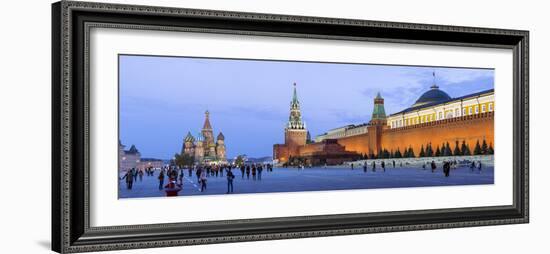 St Basils Cathedral and the Kremlin in Red Square, Moscow, Russia-Gavin Hellier-Framed Photographic Print