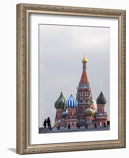 St. Basils Cathedral in the Evening, Red Square, UNESCO World Heritage Site, Moscow, Russia, Europe-Lawrence Graham-Framed Photographic Print