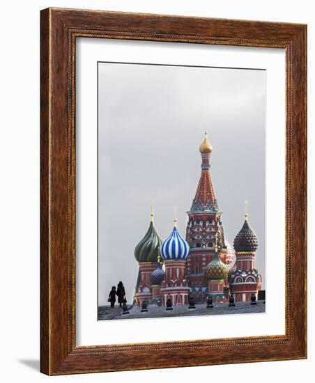 St. Basils Cathedral in the Evening, Red Square, UNESCO World Heritage Site, Moscow, Russia, Europe-Lawrence Graham-Framed Photographic Print