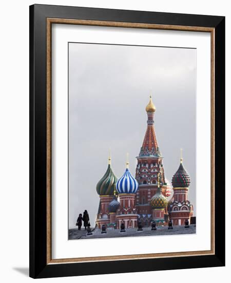 St. Basils Cathedral in the Evening, Red Square, UNESCO World Heritage Site, Moscow, Russia, Europe-Lawrence Graham-Framed Photographic Print