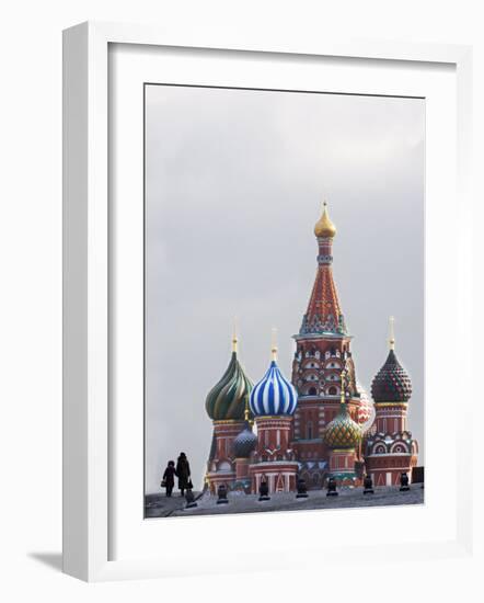 St. Basils Cathedral in the Evening, Red Square, UNESCO World Heritage Site, Moscow, Russia, Europe-Lawrence Graham-Framed Photographic Print