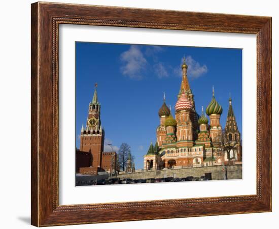 St. Basils Cathedral, Red Square, UNESCO World Heritage Site, Moscow, Russia, Europe-Lawrence Graham-Framed Photographic Print