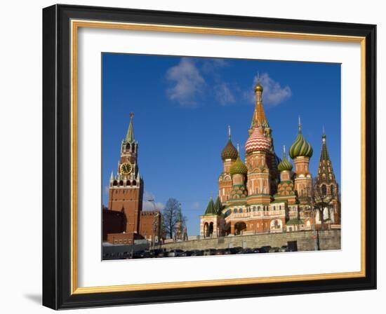 St. Basils Cathedral, Red Square, UNESCO World Heritage Site, Moscow, Russia, Europe-Lawrence Graham-Framed Photographic Print