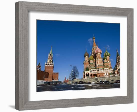 St. Basils Cathedral, Red Square, UNESCO World Heritage Site, Moscow, Russia, Europe-Lawrence Graham-Framed Photographic Print