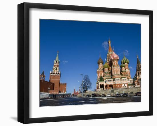 St. Basils Cathedral, Red Square, UNESCO World Heritage Site, Moscow, Russia, Europe-Lawrence Graham-Framed Photographic Print