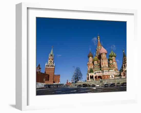 St. Basils Cathedral, Red Square, UNESCO World Heritage Site, Moscow, Russia, Europe-Lawrence Graham-Framed Photographic Print