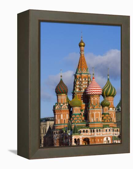 St. Basils Cathedral, Red Square, UNESCO World Heritage Site, Moscow, Russia, Europe-Lawrence Graham-Framed Premier Image Canvas