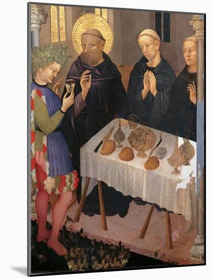 St. Benedict Blessing a Glass of Poisoned Wine-Gentile da Fabriano-Mounted Art Print