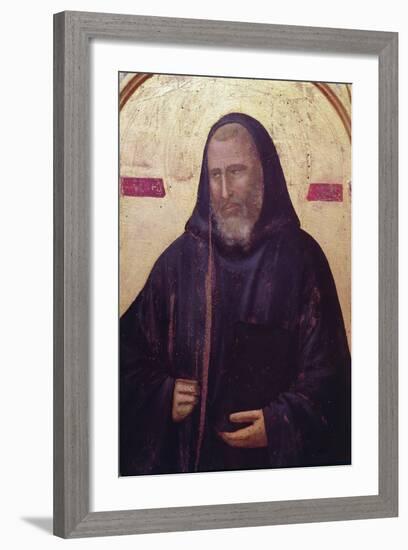 St. Benedict, Far Right Panel of the Badia Altarpiece, C.1301 (Detail)-Giotto di Bondone-Framed Giclee Print
