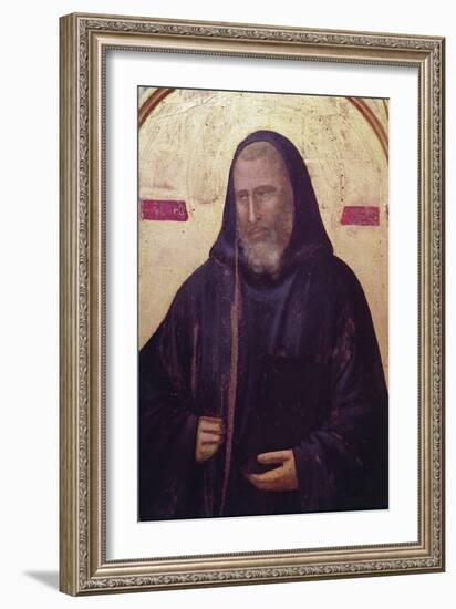 St. Benedict, Far Right Panel of the Badia Altarpiece, C.1301 (Detail)-Giotto di Bondone-Framed Giclee Print