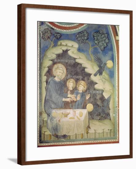 St. Benedict Orders a Raven to Take the Poisoned Bread-null-Framed Giclee Print