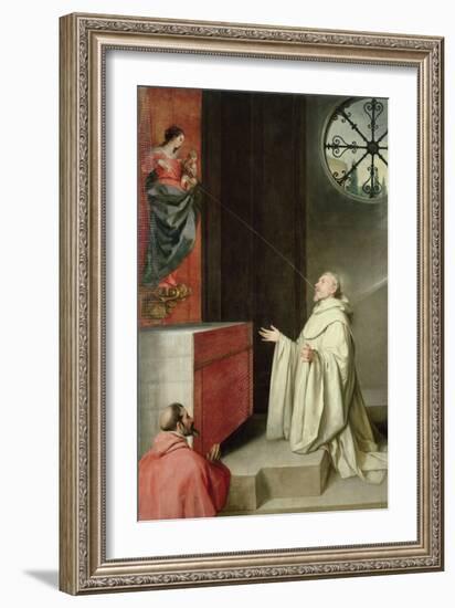 St. Bernard and the Virgin-Alonso Cano-Framed Giclee Print