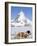 St. Bernard Dog and Matterhorn From Atop Gornergrat, Switzerland, Europe-Michael DeFreitas-Framed Photographic Print