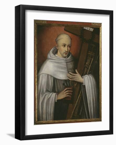 St. Bernard of Clairvaux Carrying the Instruments of the Passion-Spanish School-Framed Giclee Print