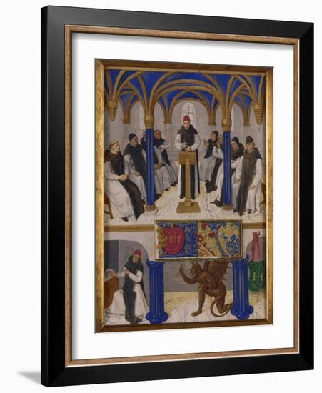 St. Bernard Teaching-Jean Fouquet-Framed Giclee Print