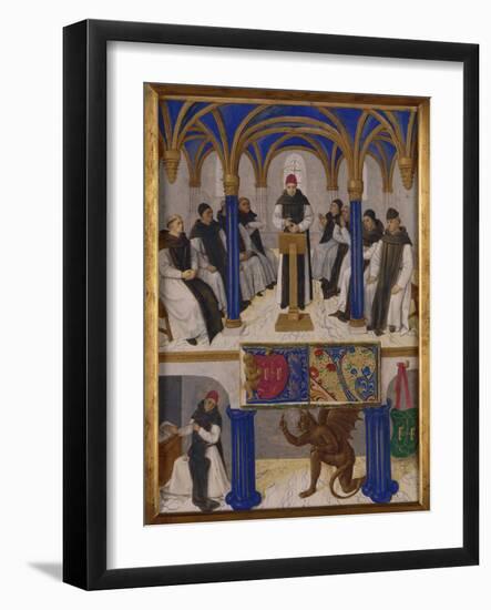 St. Bernard Teaching-Jean Fouquet-Framed Giclee Print