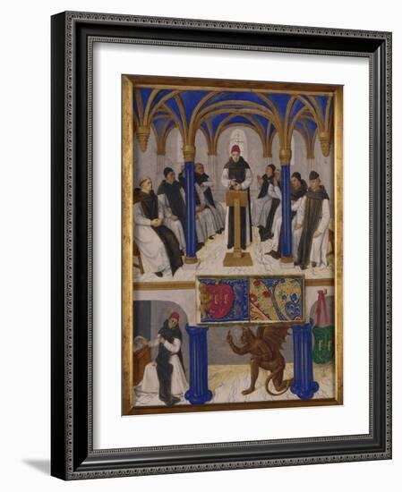 St. Bernard Teaching-Jean Fouquet-Framed Giclee Print