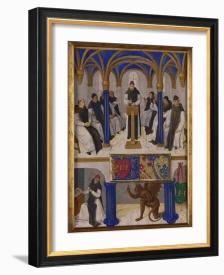 St. Bernard Teaching-Jean Fouquet-Framed Giclee Print