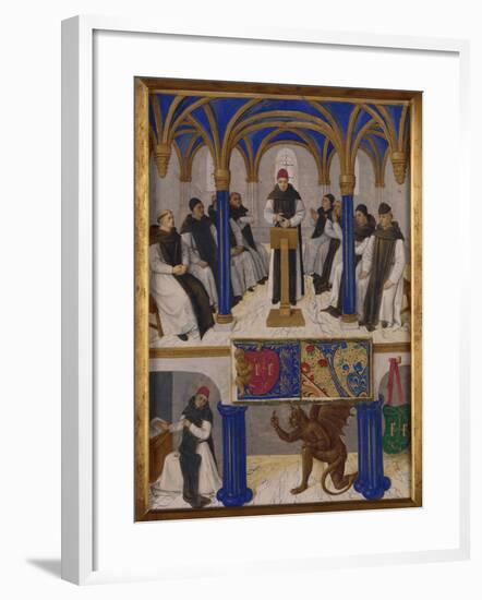 St. Bernard Teaching-Jean Fouquet-Framed Giclee Print